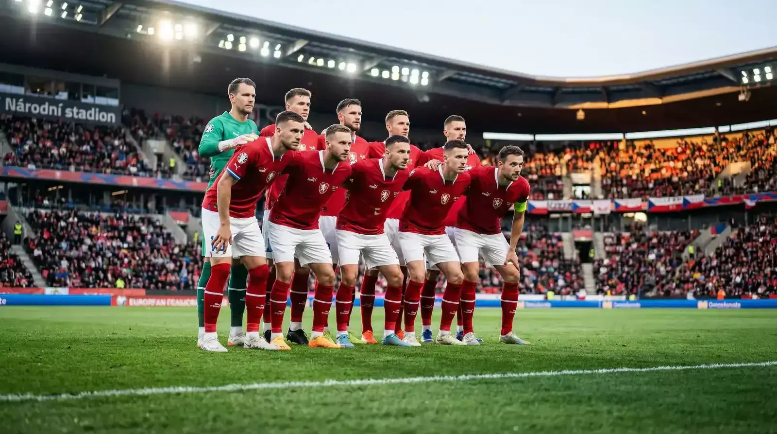 Česká futbalová reprezentácia na MS 2026 v akcii na futbalovom ihrisku