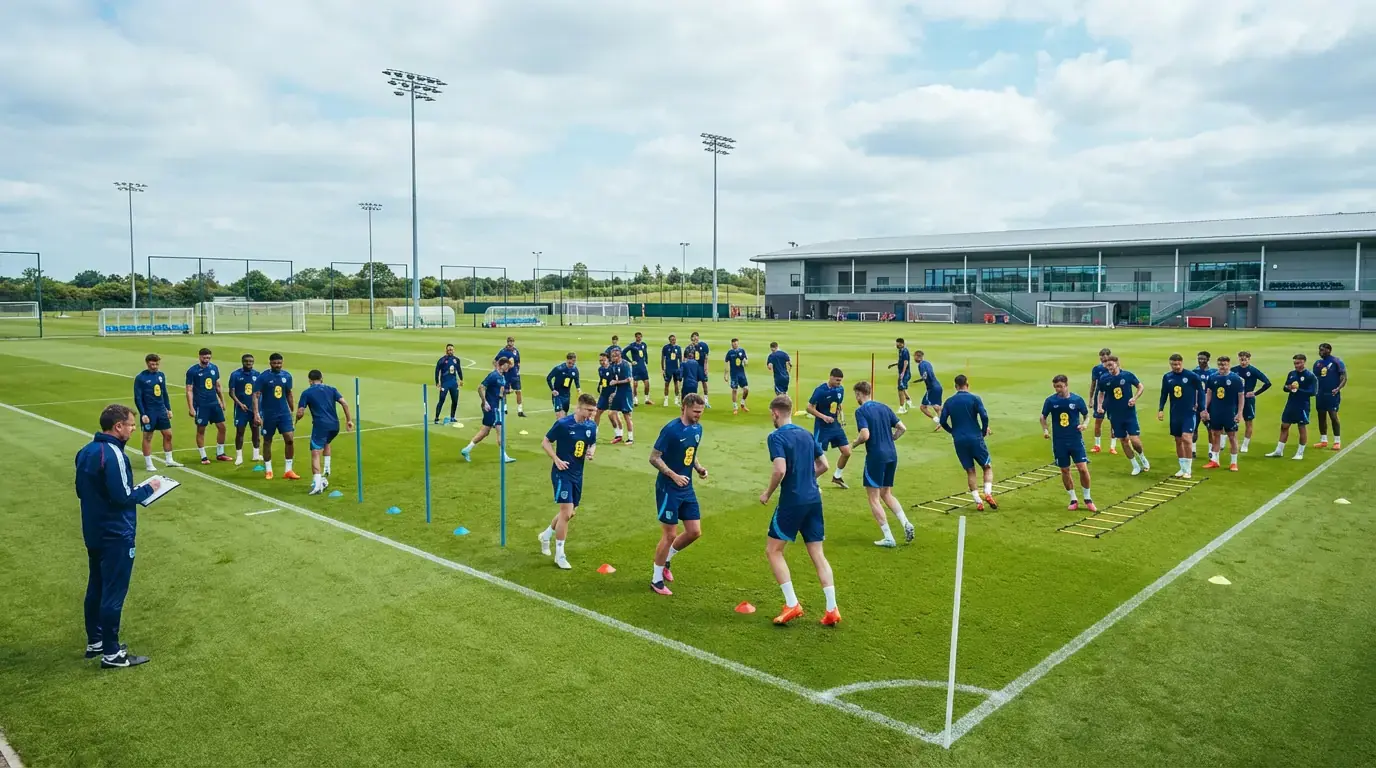 Futbalisti národného tímu počas tréningu pred zápasom MS 2026